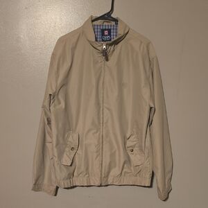 Chaps Jacket Mens M Brown‎ Golf Full Zip Plaid Lining Golfing Golfer Outdoors